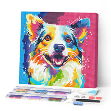 Afbeelding in Gallery-weergave laden, Mini Diamond Painting 25x25 cm - Honden Abstracte Pop-Art