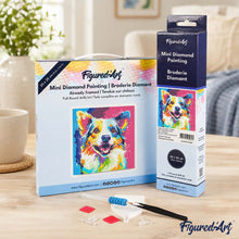 Afbeelding in Gallery-weergave laden, Mini Diamond Painting 25x25 cm - Honden Abstracte Pop-Art
