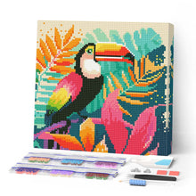 Afbeelding in Gallery-weergave laden, Mini Diamond Painting 25x25 cm - Tropische Toekan