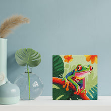 Afbeelding in Gallery-weergave laden, Mini Diamond Painting 25x25 cm - Tropische Roodogige Boomkikker