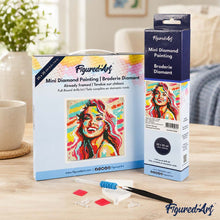 Afbeelding in Gallery-weergave laden, Mini Diamond Painting 25x25 cm - Blonde Vrouw Pop Art