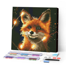 Afbeelding in Gallery-weergave laden, Mini Diamond Painting 25x25 cm - Rode Vos en Licht