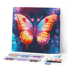 Afbeelding in Gallery-weergave laden, Mini Diamond Painting 25x25 cm - Sprankelende Vlinder