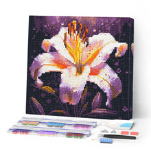 Afbeelding in Gallery-weergave laden, Mini Diamond Painting 25x25 cm - Lelie Bloesem
