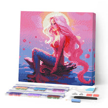 Afbeelding in Gallery-weergave laden, Mini Diamond Painting 25x25 cm - Roze Zeemeermin