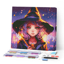 Afbeelding in Gallery-weergave laden, Mini Diamond Painting 25x25 cm - Betoverend Klein Heksje