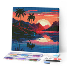 Afbeelding in Gallery-weergave laden, Mini Diamond Painting 25x25 cm - De Zee en de Zonsondergang