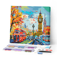 Afbeelding in Gallery-weergave laden, Mini Diamond Painting 25x25 cm - Herfst in Londen Stad