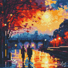Afbeelding in Gallery-weergave laden, Mini Diamond Painting 25x25 cm - Romantische Nacht