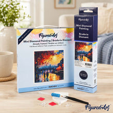 Afbeelding in Gallery-weergave laden, Mini Diamond Painting 25x25 cm - Romantische Nacht