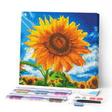 Afbeelding in Gallery-weergave laden, Mini Diamond Painting 25x25 cm - Zongekuste Zonnebloem