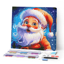 Afbeelding in Gallery-weergave laden, Mini Diamond Painting 25x25 cm - Lachende Kerstman