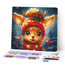 Afbeelding in Gallery-weergave laden, Mini Diamond Painting 25x25 cm - Schattig fantasie rendier