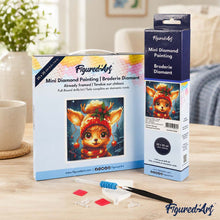 Afbeelding in Gallery-weergave laden, Mini Diamond Painting 25x25 cm - Schattig fantasie rendier