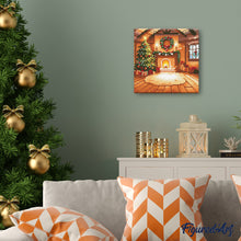 Afbeelding in Gallery-weergave laden, Mini Diamond Painting 25x25 cm - Gezellige kerstkamer