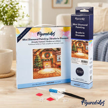 Afbeelding in Gallery-weergave laden, Mini Diamond Painting 25x25 cm - Gezellige kerstkamer