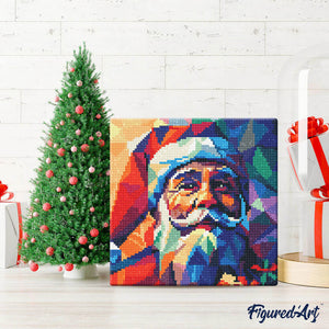 Mini Diamond Painting 25x25 cm - Polygone Kerstman