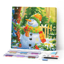 Afbeelding in Gallery-weergave laden, Mini Diamond Painting 25x25 cm - Vrolijke sneeuwpop