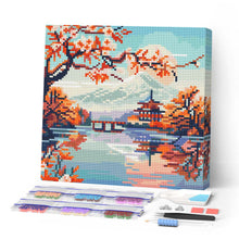Afbeelding in Gallery-weergave laden, Mini Diamond Painting 25x25 cm - Meer en Mount Fuji