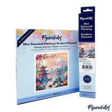 Afbeelding in Gallery-weergave laden, Mini Diamond Painting 25x25 cm - Pagode en Mount Fuji