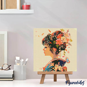 Mini Diamond Painting 25x25 cm - Japanse Geur van Liefde