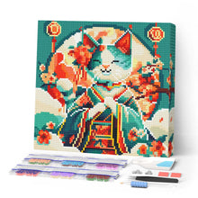 Afbeelding in Gallery-weergave laden, Mini Diamond Painting 25x25 cm - Japanse Kat Prinses