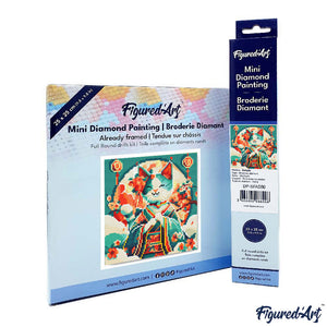 Mini Diamond Painting 25x25 cm - Japanse Kat Prinses