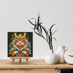 Mini Diamond Painting 25x25 cm - Samurai Kat