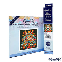 Afbeelding in Gallery-weergave laden, Mini Diamond Painting 25x25 cm - Samurai Kat