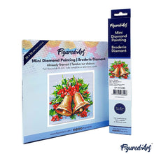 Afbeelding in Gallery-weergave laden, Mini Diamond Painting 25x25 cm - Kerstklokken