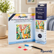 Afbeelding in Gallery-weergave laden, Mini Diamond Painting 25x25 cm - Gouden rendier
