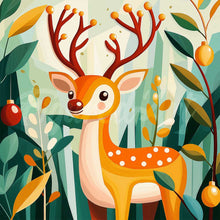 Afbeelding in Gallery-weergave laden, Mini Diamond Painting 25x25 cm - Gouden rendier