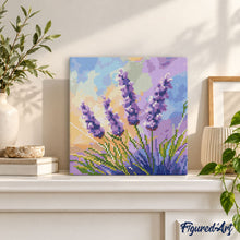 Afbeelding in Gallery-weergave laden, Mini Diamond Painting 25x25 cm - Lavendel
