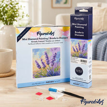Afbeelding in Gallery-weergave laden, Mini Diamond Painting 25x25 cm - Lavendel