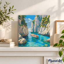 Afbeelding in Gallery-weergave laden, Mini Diamond Painting 25x25 cm - Rustige Blauwe Inham