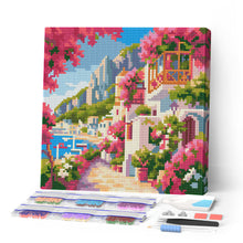 Afbeelding in Gallery-weergave laden, Mini Diamond Painting 25x25 cm - Bloemenlaan van Capri