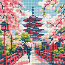 Afbeelding in Gallery-weergave laden, Mini Diamond Painting 25x25 cm - Kyoto in Bloei