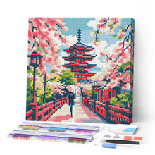 Afbeelding in Gallery-weergave laden, Mini Diamond Painting 25x25 cm - Kyoto in Bloei