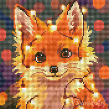 Afbeelding in Gallery-weergave laden, Mini Diamond Painting 25x25 cm - Kleine Vos met Lichtbollen