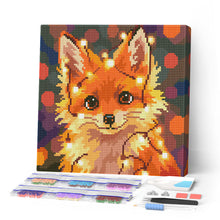 Afbeelding in Gallery-weergave laden, Mini Diamond Painting 25x25 cm - Kleine Vos met Lichtbollen