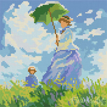 Afbeelding in Gallery-weergave laden, Mini Diamond Painting 25x25 cm - De wandeling - Monet