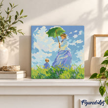 Afbeelding in Gallery-weergave laden, Mini Diamond Painting 25x25 cm - De wandeling - Monet