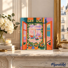 Afbeelding in Gallery-weergave laden, Mini Diamond Painting 25x25 cm - Het open raam - Matisse
