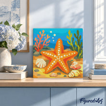 Afbeelding in Gallery-weergave laden, Mini Diamond Painting 25x25 cm - Zeester