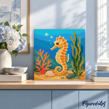 Afbeelding in Gallery-weergave laden, Mini Diamond Painting 25x25 cm - Zeepaardje