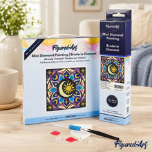 Afbeelding in Gallery-weergave laden, Mini Diamond Painting 25x25 cm - Hemelse mandala