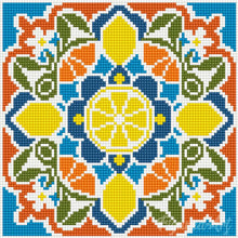 Afbeelding in Gallery-weergave laden, Mini Diamond Painting 25x25 cm - Citrusmandala