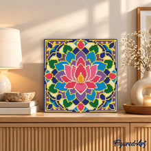 Afbeelding in Gallery-weergave laden, Mini Diamond Painting 25x25 cm - Lotusmandala