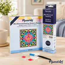 Afbeelding in Gallery-weergave laden, Mini Diamond Painting 25x25 cm - Lotusmandala