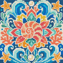 Afbeelding in Gallery-weergave laden, Mini Diamond Painting 25x25 cm - Schelpenmandala